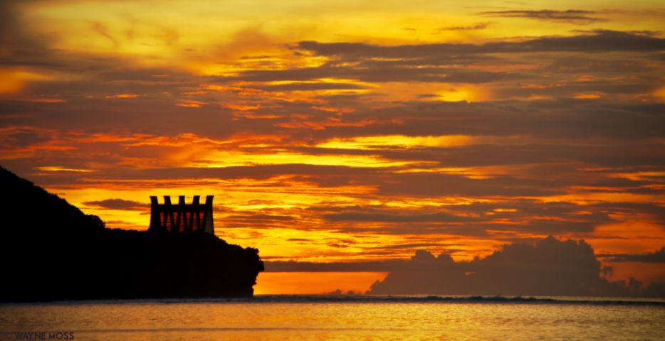 st. probus chapel sunset, tumon bay, ypao, guam